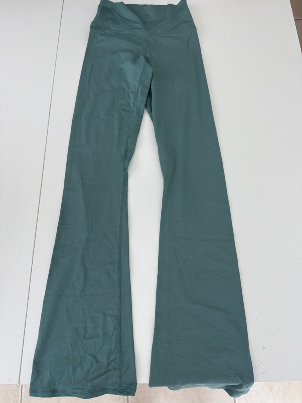Jo and Jax High-Waist Flared Leggings in Sage Green